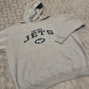 New York Jets Hoodie Gray NFL Pullover 2XL graphic Sweatshirt